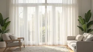 firanki białe do salonu
