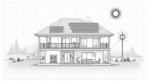 Schemat instalacji fotowoltaicznej